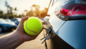 découvrez comment une simple balle de tennis peut vous dépanner en cas d'oubli de clés à l'intérieur de votre voiture. cette astuce astucieuse et surprenante pourrait vous sauver la mise lors de vos prochains imprévus.